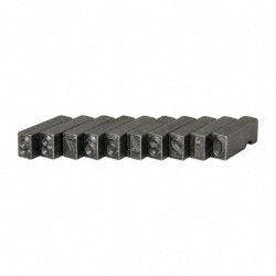 C.H. Hanson 27637 10 Piece, 1/4 Inch Character, Steel Type Set