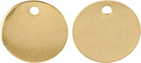 C.H. Hanson 41857 1-1/2 Inch Diameter, Round, Brass Blank Metal Tag
