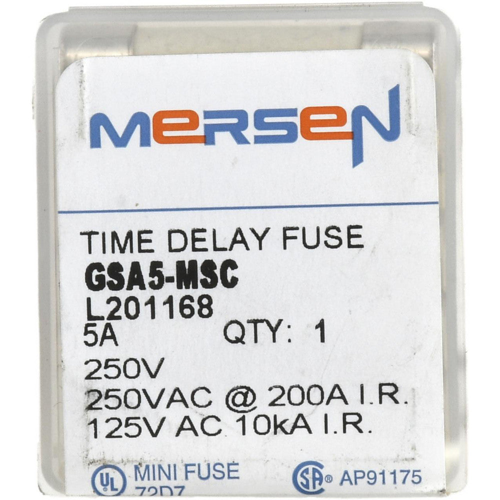 Ferraz Shawmut GSA5-MSC Cylindrical Time Delay Fuse 5 A, 1-1/4" OAL, 1/4" Dia