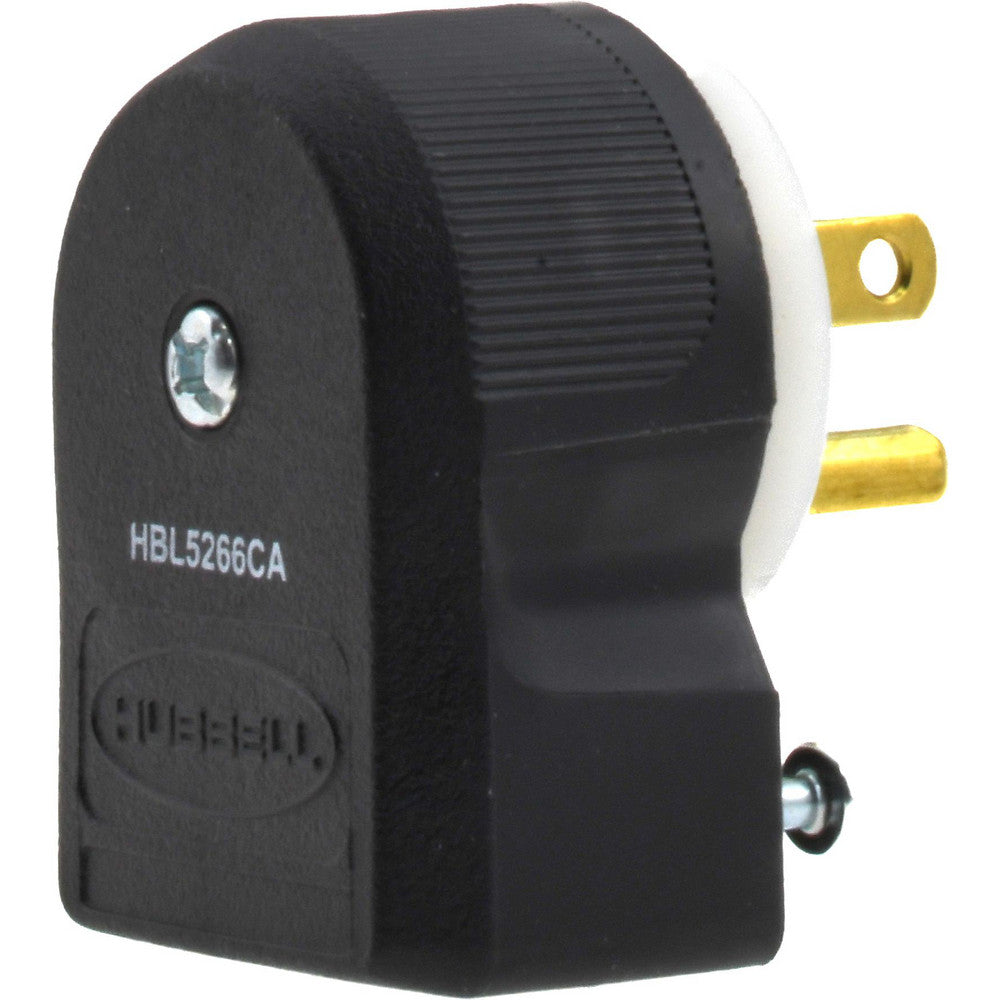 Hubbell Wiring Device-Kellems HBL5266CA Straight Blade Plug 5-15P, 125VAC, Black & White