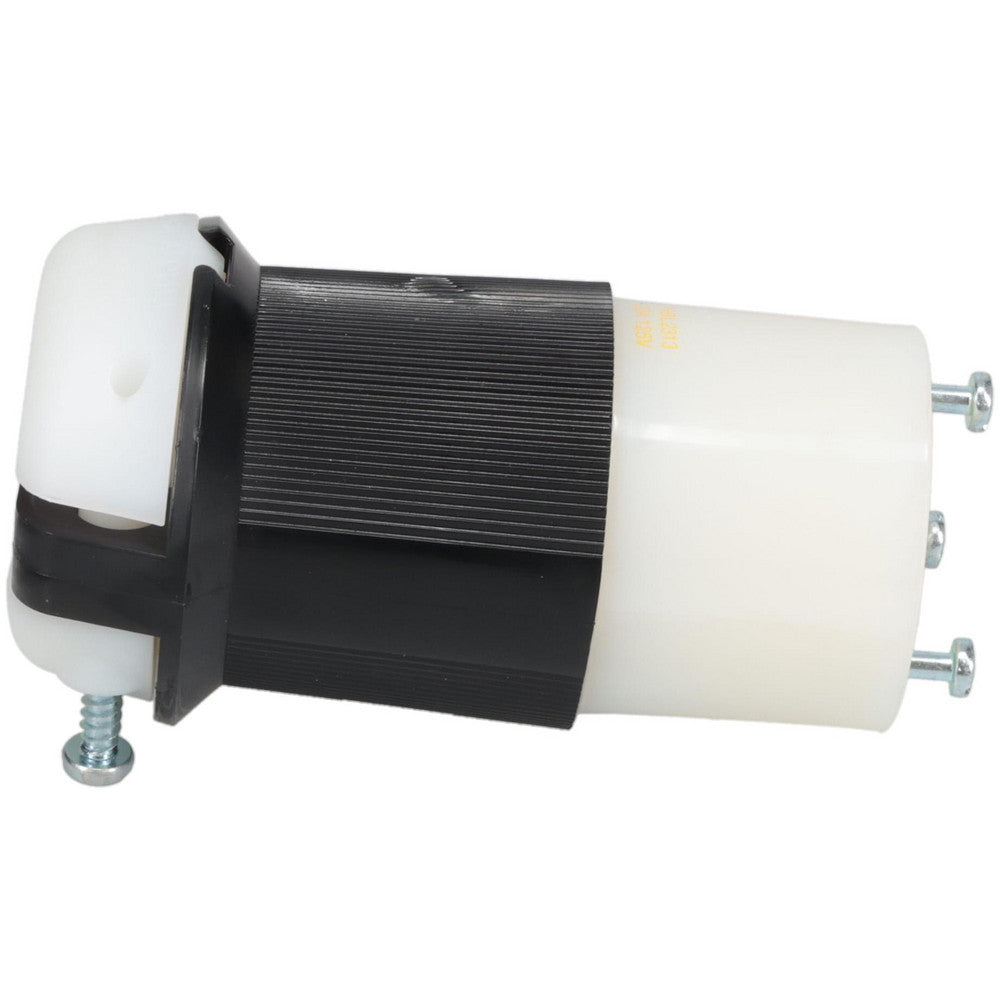 Hubbell Wiring Device-Kellems HBL2313 Locking Inlet Connector, Industrial, L5-20R, 125V, Black & White