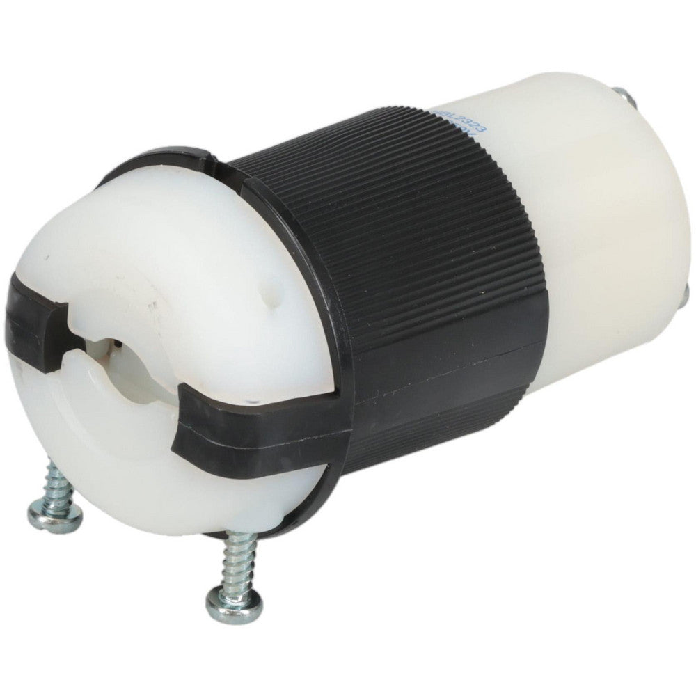 Hubbell Wiring Device-Kellems HBL2323 Locking Inlet Connector, Industrial, L6-20R, 250V, Black & White