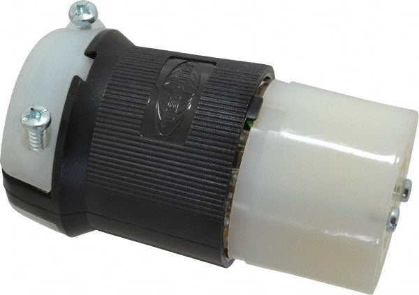Hubbell Wiring Device-Kellems HBL2433 Locking Inlet Connector, Industrial, L16-20R, 480V, Black & White