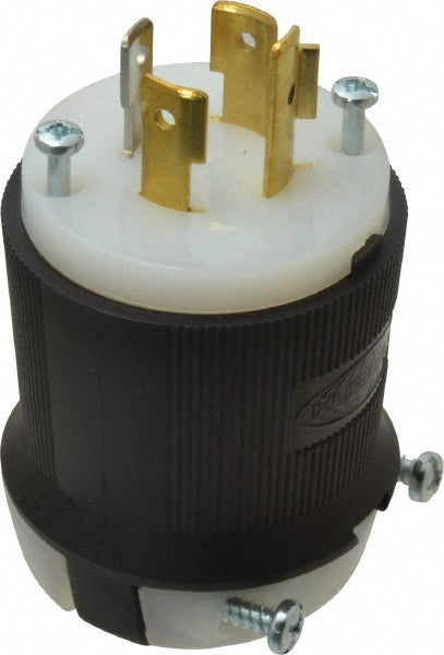 Hubbell Wiring Device-Kellems HBL2411 Locking Inlet Plug, Industrial, L14-20P, 125 & 250V, Black & White
