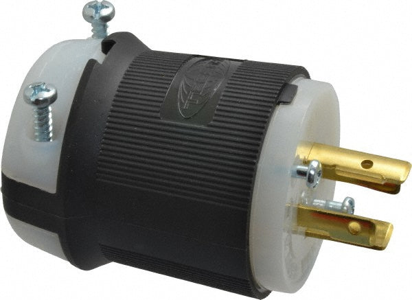Hubbell Wiring Device-Kellems HBL2421 Locking Inlet Plug, Industrial, L15-20P, 250V, Black & White