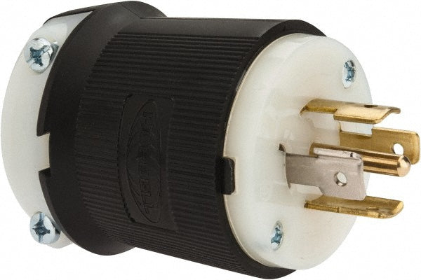 Hubbell Wiring Device-Kellems HBL2511 Locking Inlet Plug, Industrial, L21-20P, 120 & 208V, Black & White