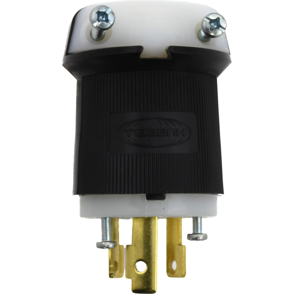 Hubbell Wiring Device-Kellems HBL2621 Locking Inlet Plug, Industrial, L6-30P, 250V, Black & White