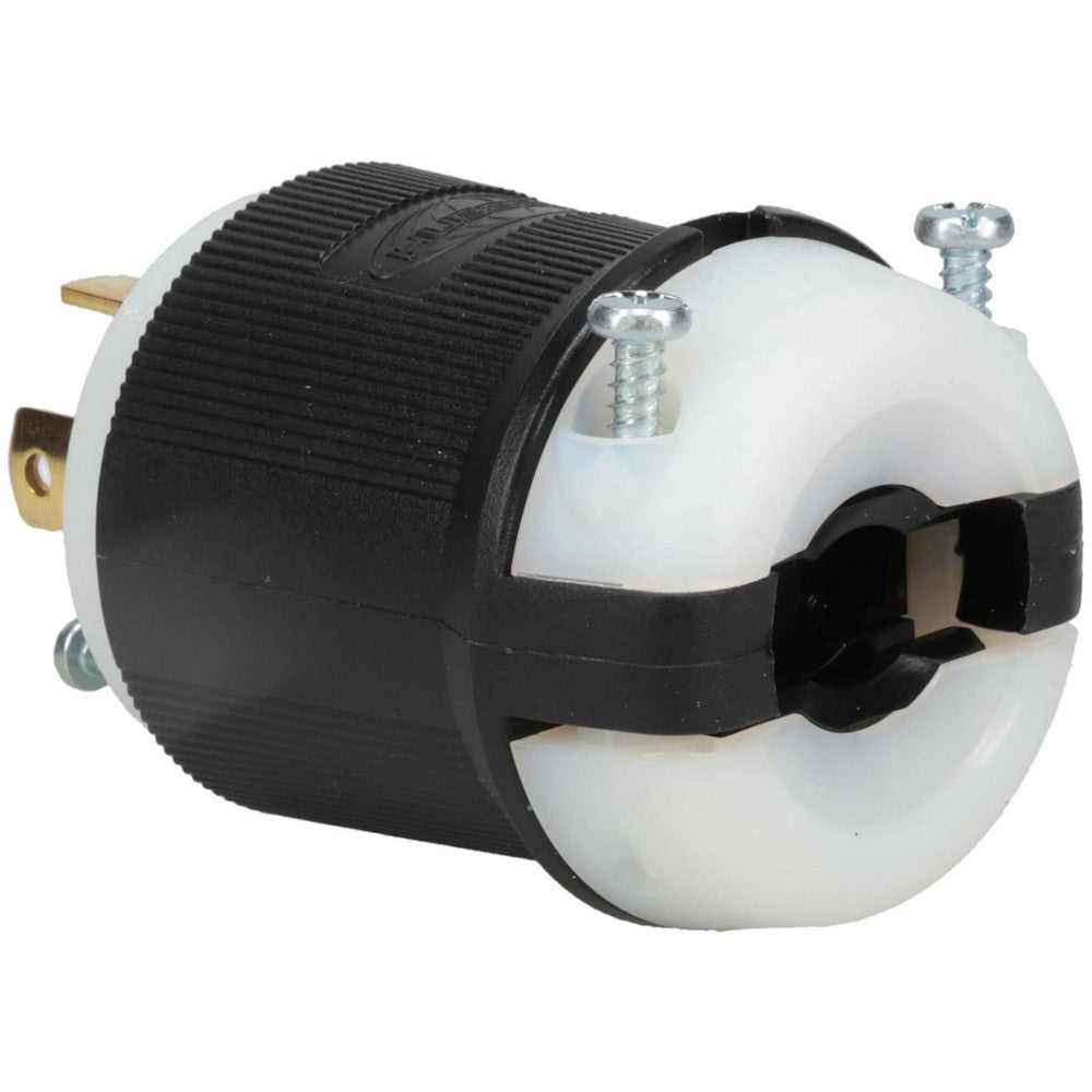 Hubbell Wiring Device-Kellems HBL2711 Locking Inlet Plug, Industrial, L14-30P, 125 & 250V, Black & White