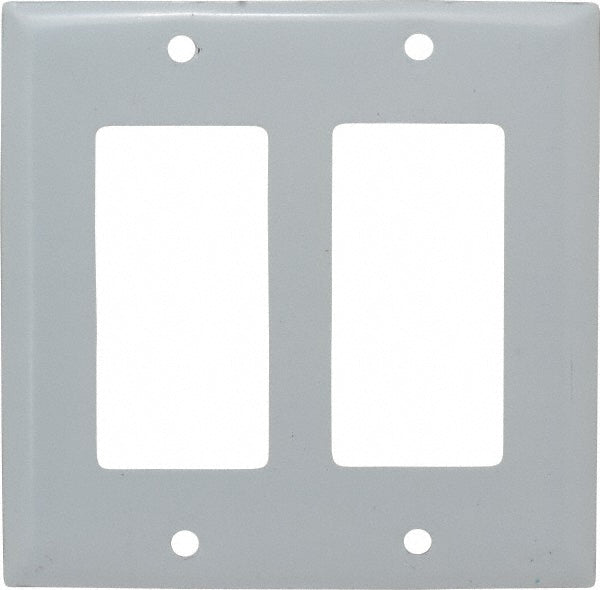 Hubbell Wiring Device-Kellems SS262 2 Gang, 4-1/2 Inch Long x 4.6 Inch Wide, Standard Outlet Wall Plate