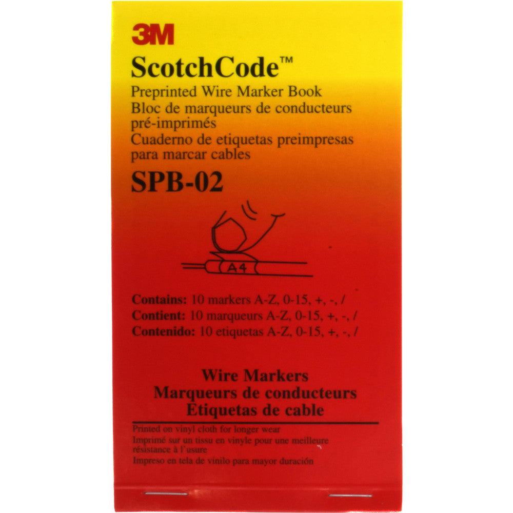 3M 7000132479 450 Label, 1.37 Inch Long x 0.22 Inch Wide x 1/4mm Thick, Alphanumeric Vinyl Film Book
