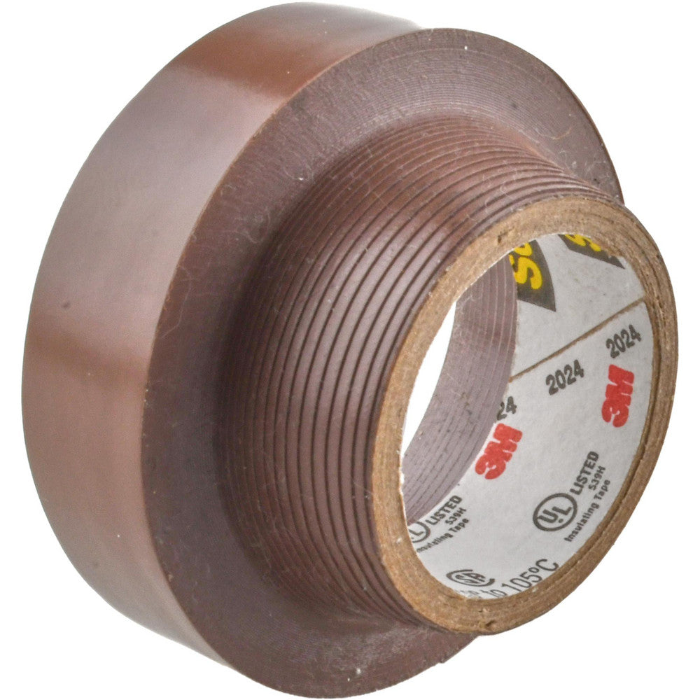 3M 7000132638 Electrical Tape 1/2" Wide, 20' Long, 7 mil Thick, Brown