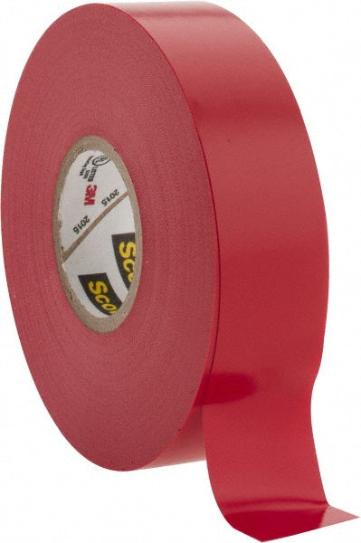 3M 7000006094 Electrical Tape 3/4" Wide, 66' Long, 7 mil Thick, Red