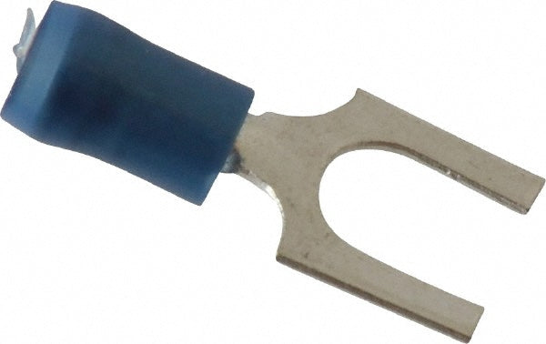 Thomas & Betts RB14-14F Standard Fork Terminal Blue, Nylon, Partially Insulated, #1/4" Stud, Crimp