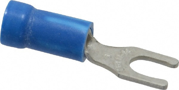 Thomas & Betts 14RB-8FL Locking Fork Terminal Blue, Vinyl, Partially Insulated, #8 Stud, Crimp