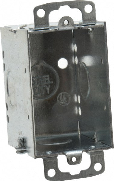 Thomas & Betts CW-1/2 Electrical Switch Box Steel, Rectangle, 3" OAH, 2" OAW, 2-3/4" OAD, 1 Gang