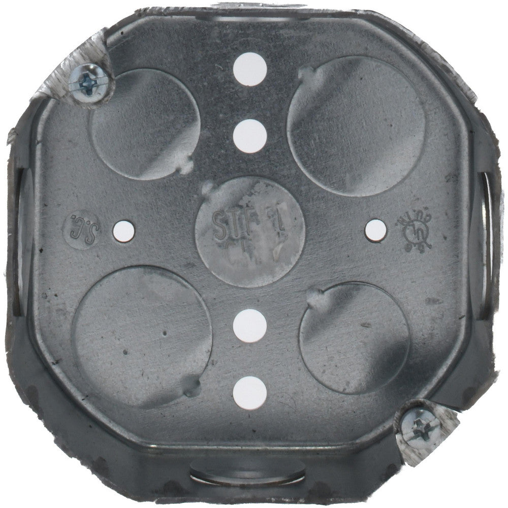 Thomas & Betts 54151-1/2 3/4 Electrical Ceiling Box Steel, Octagon, 4" OAH, 4" OAW, 1-1/2" OAD
