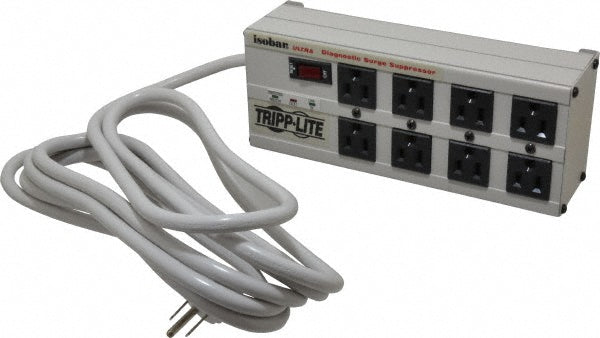 Tripp-Lite ISOBAR8 ULTRA 8 Outlets, 120 Volts, 15 Amps, 12' Cord, Power Outlet Strip