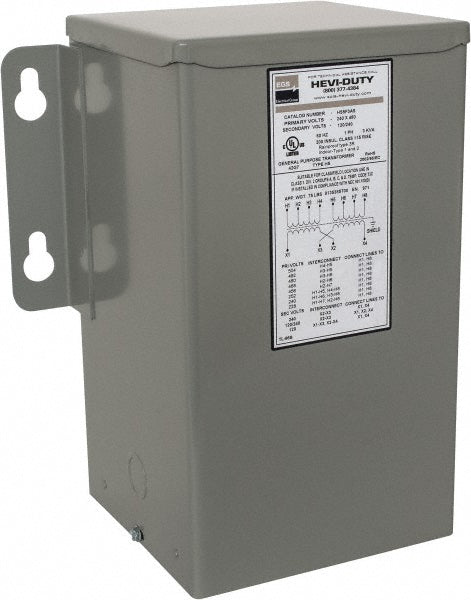 Sola/Hevi-Duty HS5F3AS 1 Phase, 240-480 Volt Input, 120/240 Volt Output, 60 Hz, 3 kVA, General Purpose Transformer