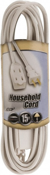 Southwire 94148901 15', 16/2 Gauge/Conductors, White Indoor Extension Cord