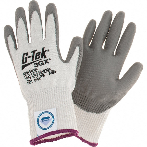 PIP 19-D330/XS Cut, Puncture & Abrasion-Resistant Gloves G-Tek® 19-D330, Size X-Small, ANSI Cut A4, ANSI Puncture 2, Polyurethane, Dyneema Diamond