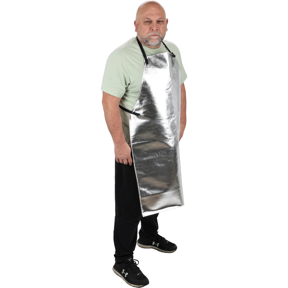 PRO-SAFE AL01-BK Bib Apron 24 x 39", Aluminized Blended Kevlar