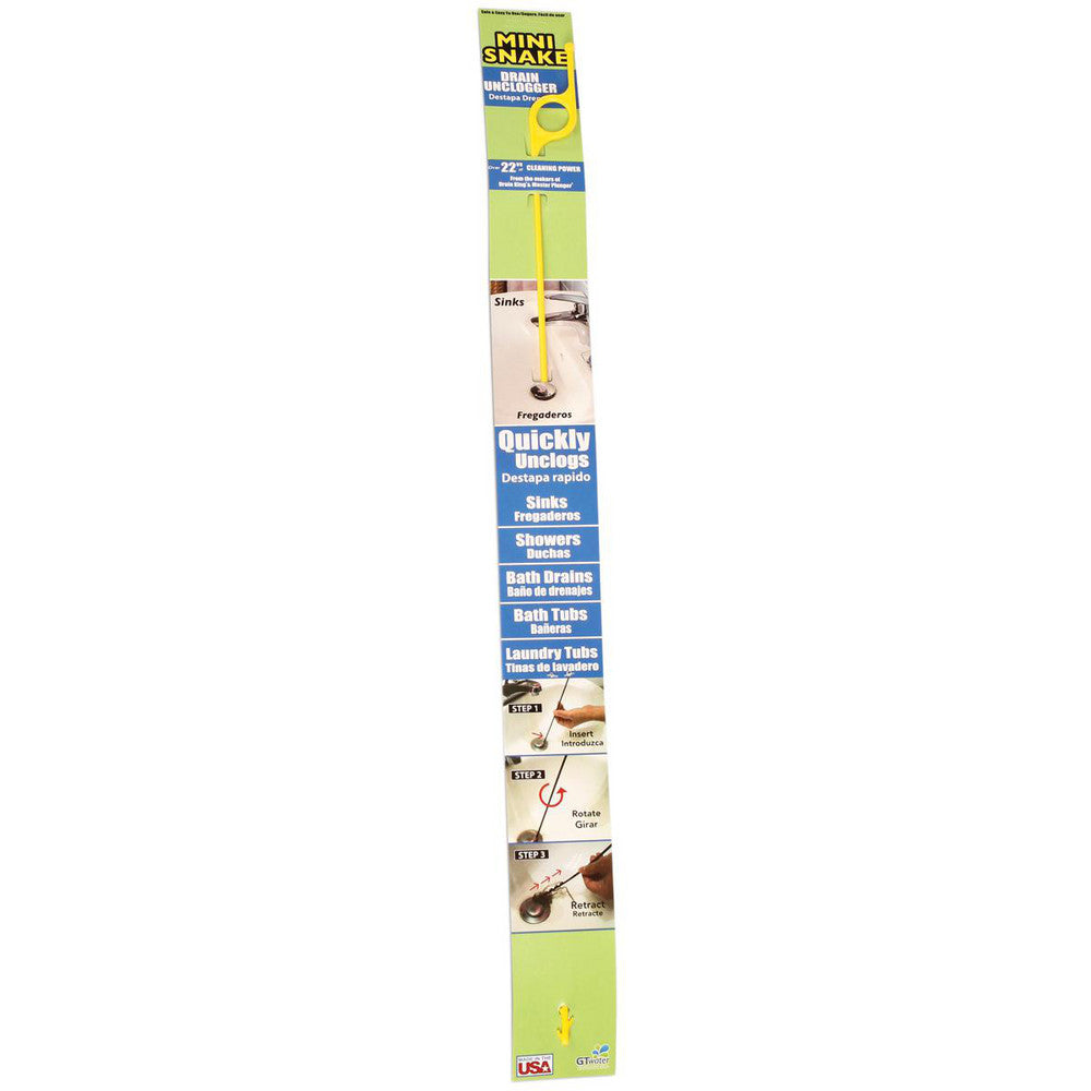 Drainking DKMS 1/8 Inch Wide, 1/8 Inch Thick, Mini Drain Snake, Sewer Rods and Snake