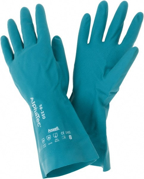 Ansell 284971 Series 58-330 Chemical Resistant Gloves Size Medium, 12.00 Thick, Nitrile, Nitrile, Supported,