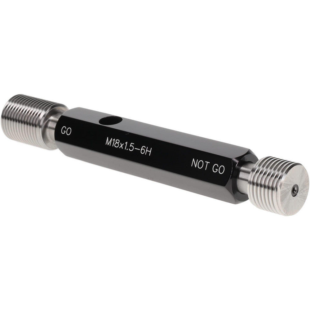 SPI 37-200-3 Plug Thread Gage M18x1.5 Thread, 6H Class, Double End, Go & No Go