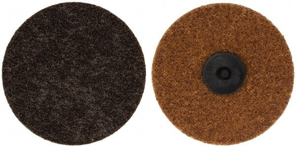 Merit Abrasives 08834166451 Quick-Change Disc Roloc Type 3, 4" Disc Dia, 50 Grit, Aluminum Oxide, Non-Woven