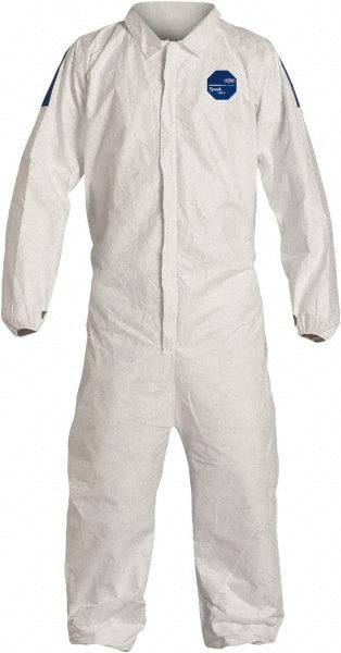 Dupont TD125SWBXL0025CM Disposable Coveralls Abrasion Protection, Size X-Large, 1.2000 oz, Tyvek 400 D, Zipper Closure