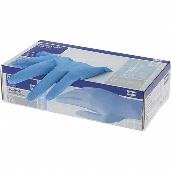 North LA049PF/M Disposable Glove Series Dexi-Task, Size Medium, 5.0 mil, Nitrile, General Purpose Grade, Powder-Free