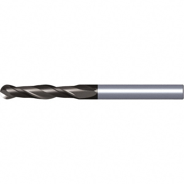 Kennametal 5876728 Ball End Mill 1/8" Dia, 19/64" LOC, 2 Flute(s), Solid Carbide