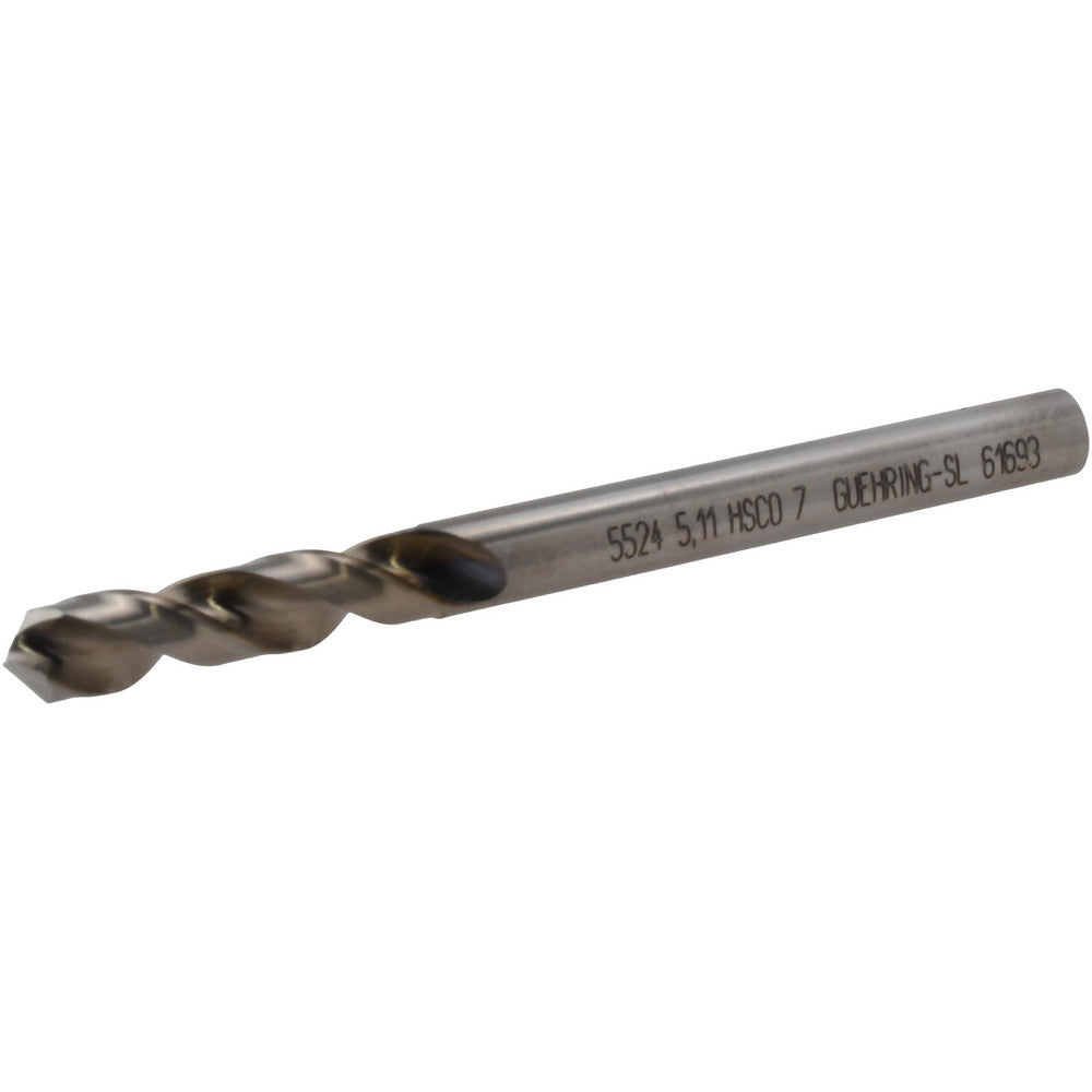 Guhring 9055240051100 Screw Machine Length Drill Bit #7 (0.2010) Dia, 118 deg, Cobalt
