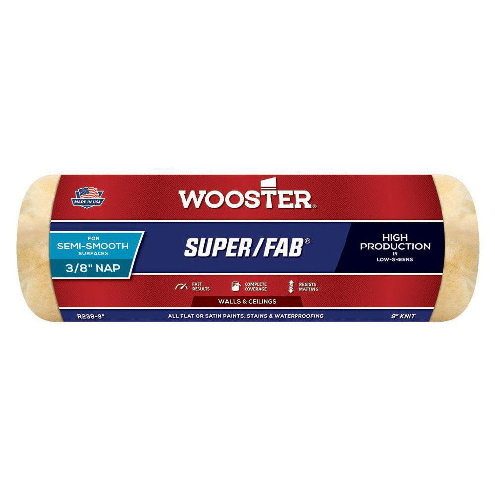 Wooster Brush R239-9 Paint Roller Cover 3/8" Nap, 9" Wide