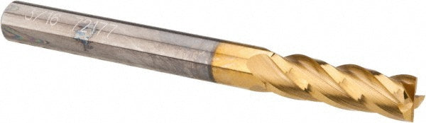 OSG 404-187505 Square End Mill 3/16'' Dia, 5/8'' LOC, 3/16'' Shank Dia, 2'' OAL, 4 Flutes, Solid Carbide