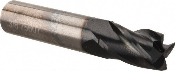 OSG 414-375011 Square End Mill 3/8'' Dia, 5/8'' LOC, 3/8'' Shank Dia, 2'' OAL, 4 Flutes, Solid Carbide