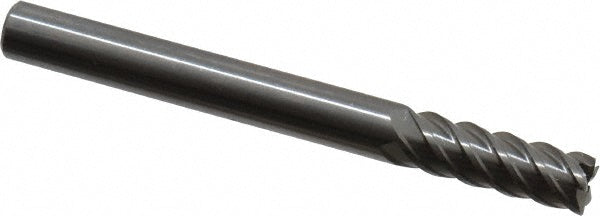OSG 455-2500 Square End Mill 1/4'' Dia, 3/4'' LOC, 1/4'' Shank Dia, 2-1/2'' OAL, 5 Flutes, Solid Carbide