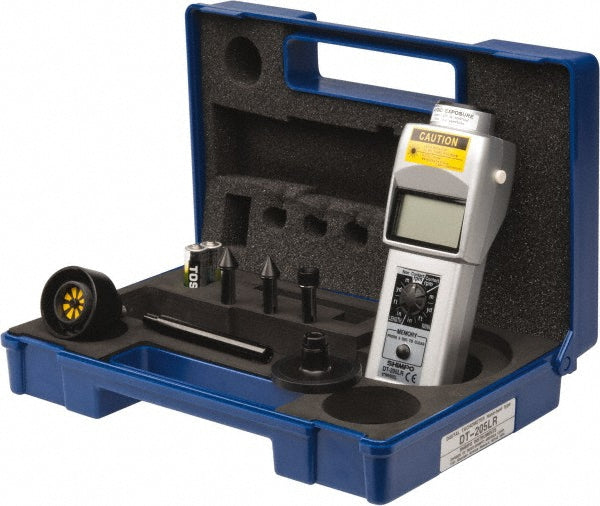 SHIMPO DT-205LR Accurate up to 0.006 +/- 1% Digit (6 RPM Max) (25,000 to 99,999 RPM), 1 RPM Resolution, Contact and Noncontact Tachometer