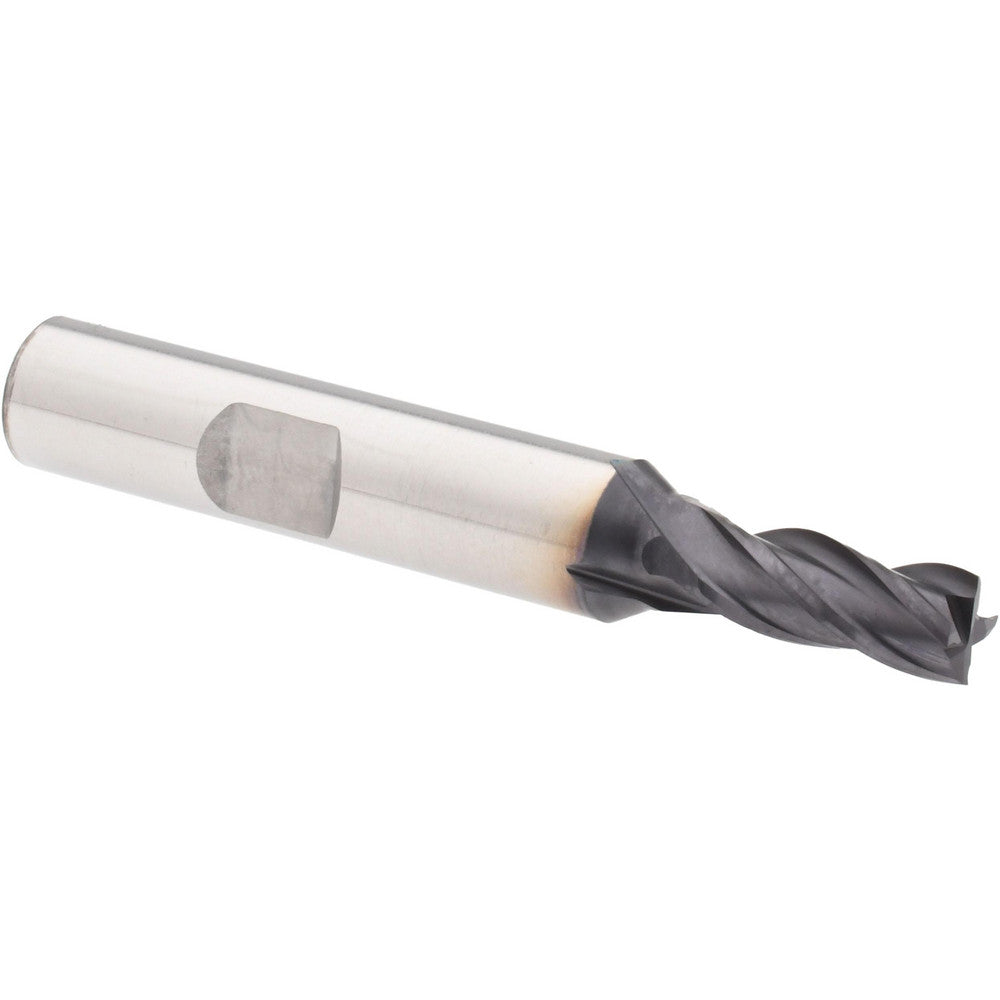 Accupro 39468 Square End Mill 1/4'' Dia, 5/8'' LOC, 3/8'' Shank Dia, 2-7/16'' OAL, 4 Flutes, Powdered Metal
