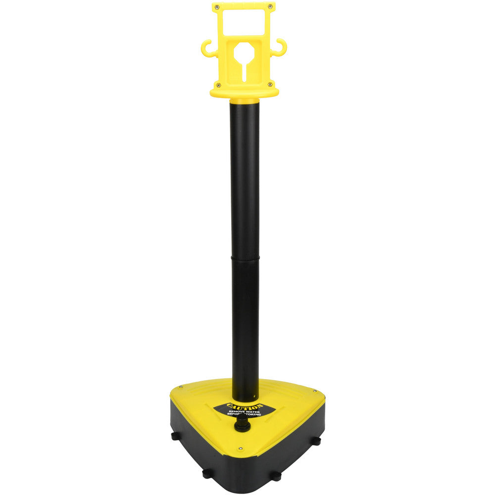 PRO-SAFE STN-XD-YB Free Standing Retractable Barrier Post Plastic Post, Plastic Base