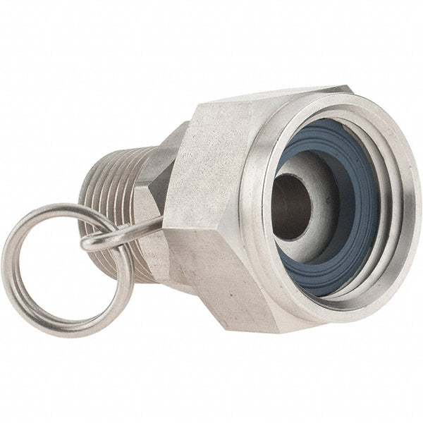 SANI-LAV N11S 1 Piece, 1/2 NPT & 3/4 GHT MNPT x FGHT, Stainless Steel Reusable Hose Male Swivel Fitting