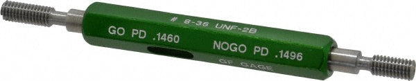 GF Gage W0164362BS Plug Thread Gage #8-36 Thread, 2B Class, Double End, Go & No Go