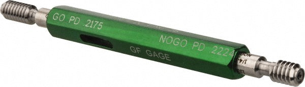GF Gage W0250202BS Plug Thread Gage 1/4-20 Thread, 2B Class, Double End, Go & No Go
