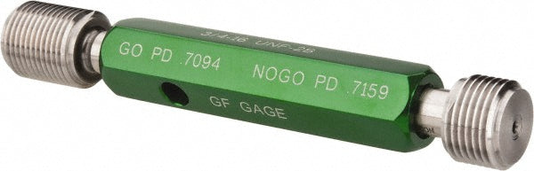 GF Gage W0750162BS Plug Thread Gage 3/4-16 Thread, 2B Class, Double End, Go & No Go