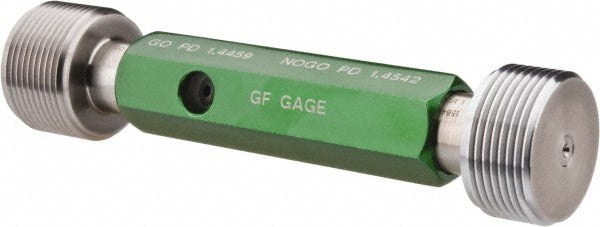GF Gage W1500122BS Plug Thread Gage 1-1/2-12 Thread, 2B Class, Double End, Go & No Go