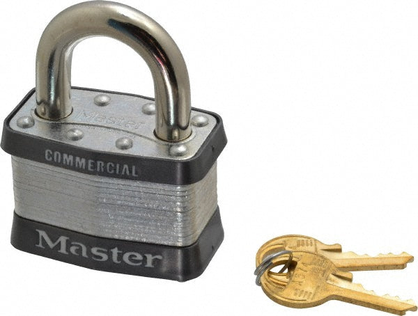 Master Lock 5 Padlock Laminated Steel, Keyed Different, 2" Wide