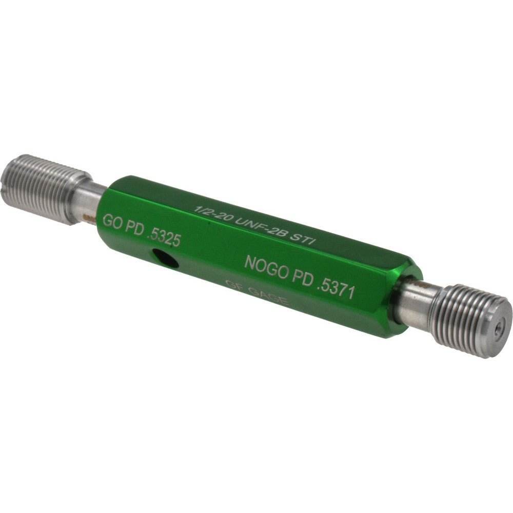 GF Gage H0500202BS 1/2-20 Thread, Steel, Screw Thread Insert (STI) Class 2B, Plug Thread Insert Go/No Go Gage