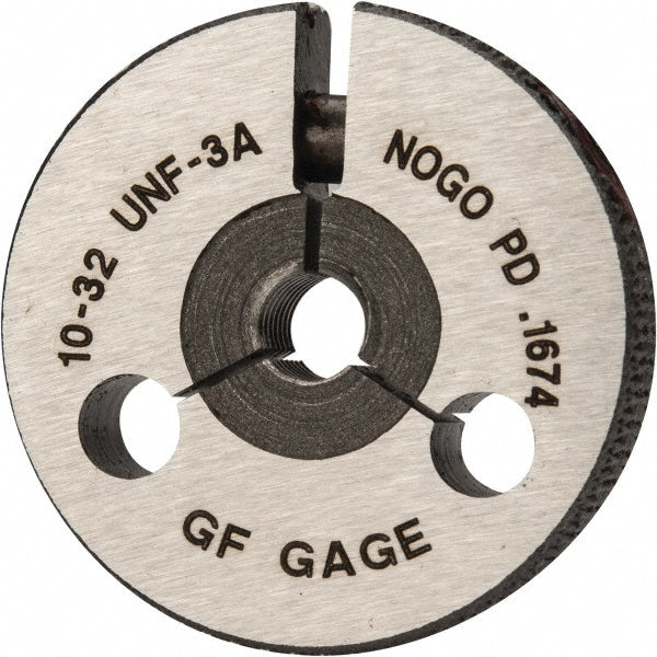 GF Gage R0190323AS Threaded Ring Gage #10-32 Thread, UNF, Class 3A, Go & No Go
