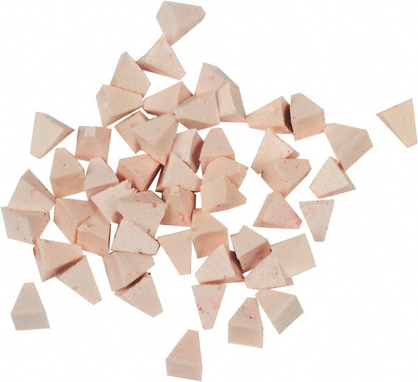 Raytech 41-131 Pyramid Tumbling Media Plastic Carrier, Aluminum Oxide Abrasive, 1/4" Long, 1/4" High