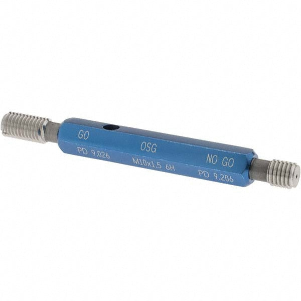 OSG 1500201200 Plug Thread Gage M10x1.5 Thread, 6H Class, Double End, Go & No Go